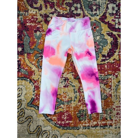 Tie Dye Girls’ Active Leggings - Picture 1 of 2